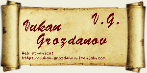 Vukan Grozdanov vizit kartica